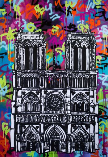 First28744 Last28744-Impresja o Notre-Dame (808 Street Art Ave.)-Akryl