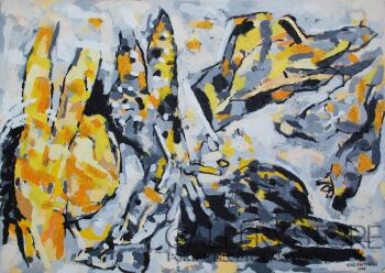 First29067 Last29067-z cyklu Pies "yellow dog" -Akryl