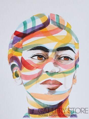 First31166 Last31166-Frida patrzy na Ciebie-Akwarela