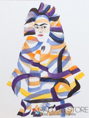 First31166 Last31166-Frida prawdziwa Meksykanka.-Akwarela