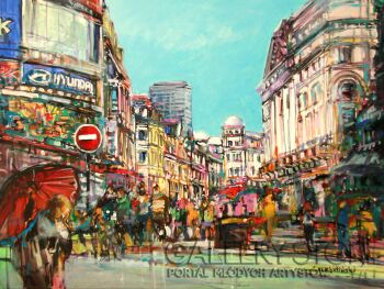 First32656 Last32656-Miejskie melodie, Piccadilly Circus w Londynie-Akryl