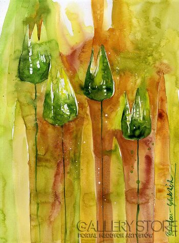 First182 Last182-Green tulips_1-Akwarela