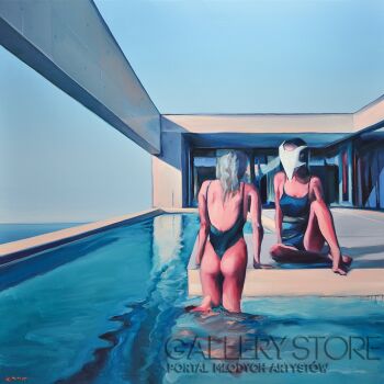 First28680 Last28680-In Blue z cyklu SWIMMING POOL-Olej
