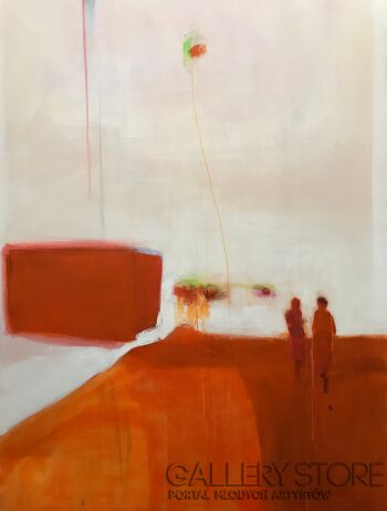 First29073 Last29073-Pouch Boat Abstrakt-Technika mieszana