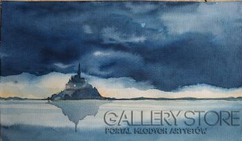 First34175 Last34175-Mont Saint-Michel-Akwarela