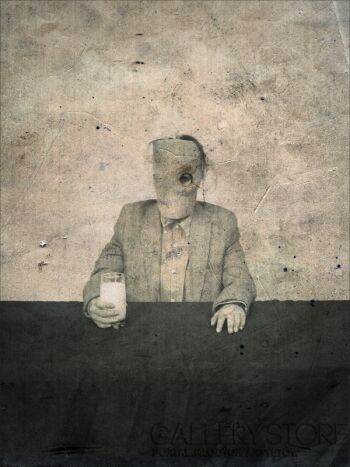 First359 Last359-joseph merrick pijący mleko-Fotografia