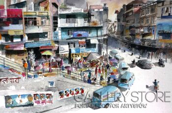 First29283 Last29283-Bazar w Kathmandu-Akwarela