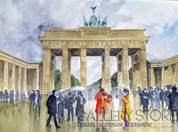 First29283 Last29283-Przy Bramie Brandenburskiej-Akwarela