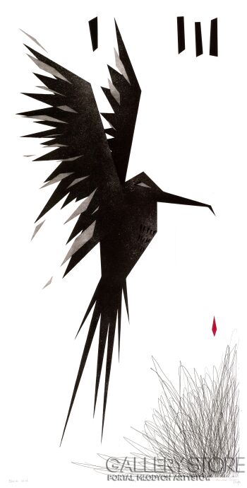 First29762 Last29762-Black bird-Plakaty