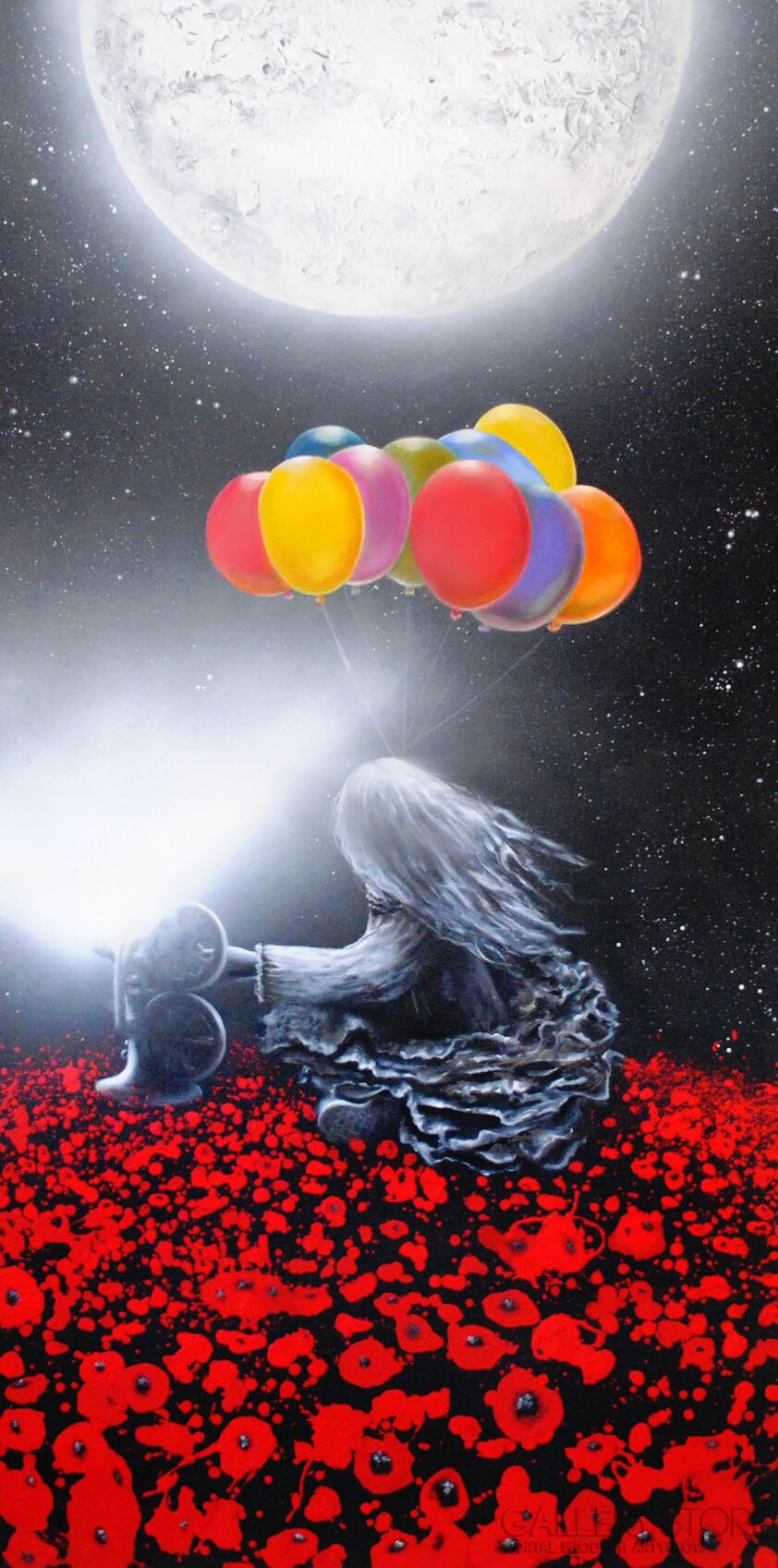 First30691 Last30691-Dziewczynka z projektorem -Giclee