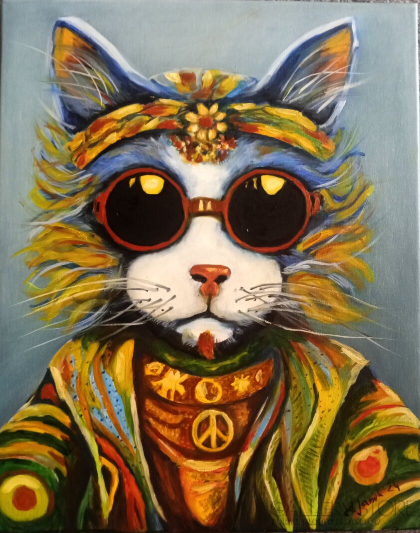First40948 Last40948-Portrety Kontrkultury Hippie-Olej