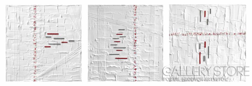 First27707 Last27707-BEHIND 3 WALLS - tryptyk-Technika mieszana