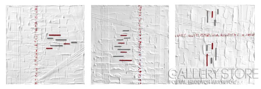First27707 Last27707-BEHIND 3 WALLS - tryptyk-Technika mieszana