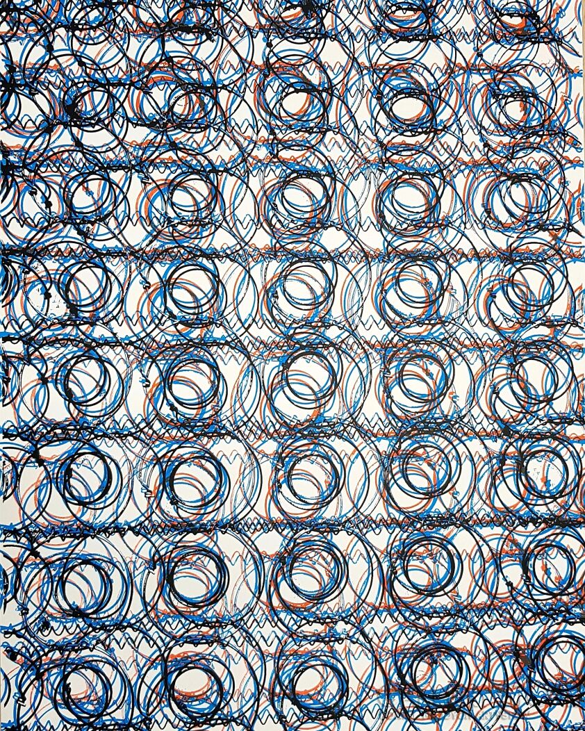 First27137 Last27137-Neon in blue-Plakaty