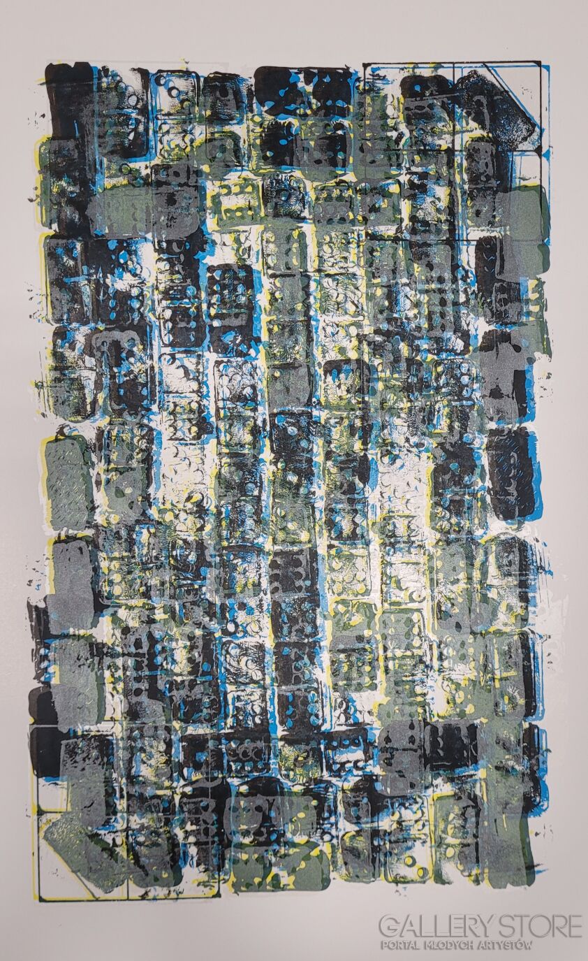First27137 Last27137-"Rush hour-blue yellow"-Plakaty