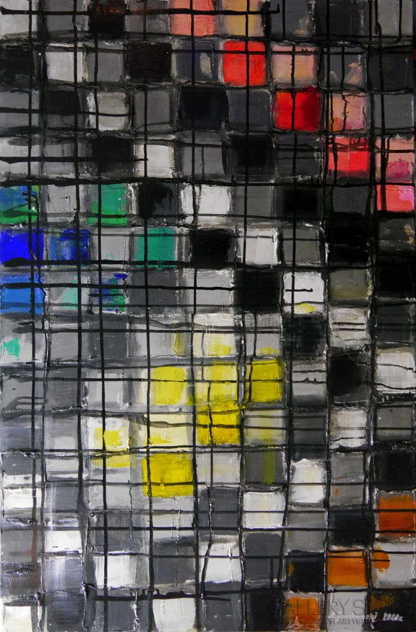 First35987 Last35987-Colored squares-Akryl