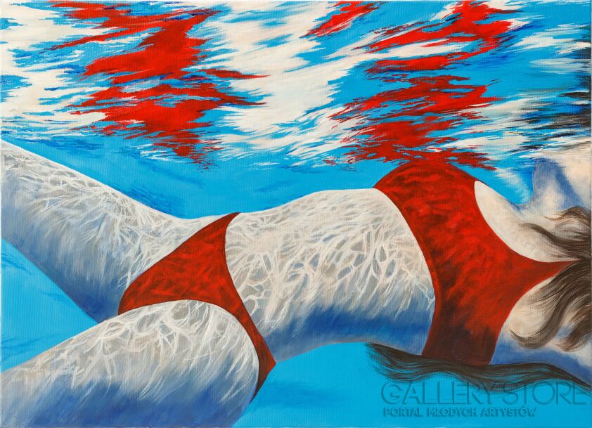 First34131 Last34131-Swimming Girl reprodukcja-Giclee