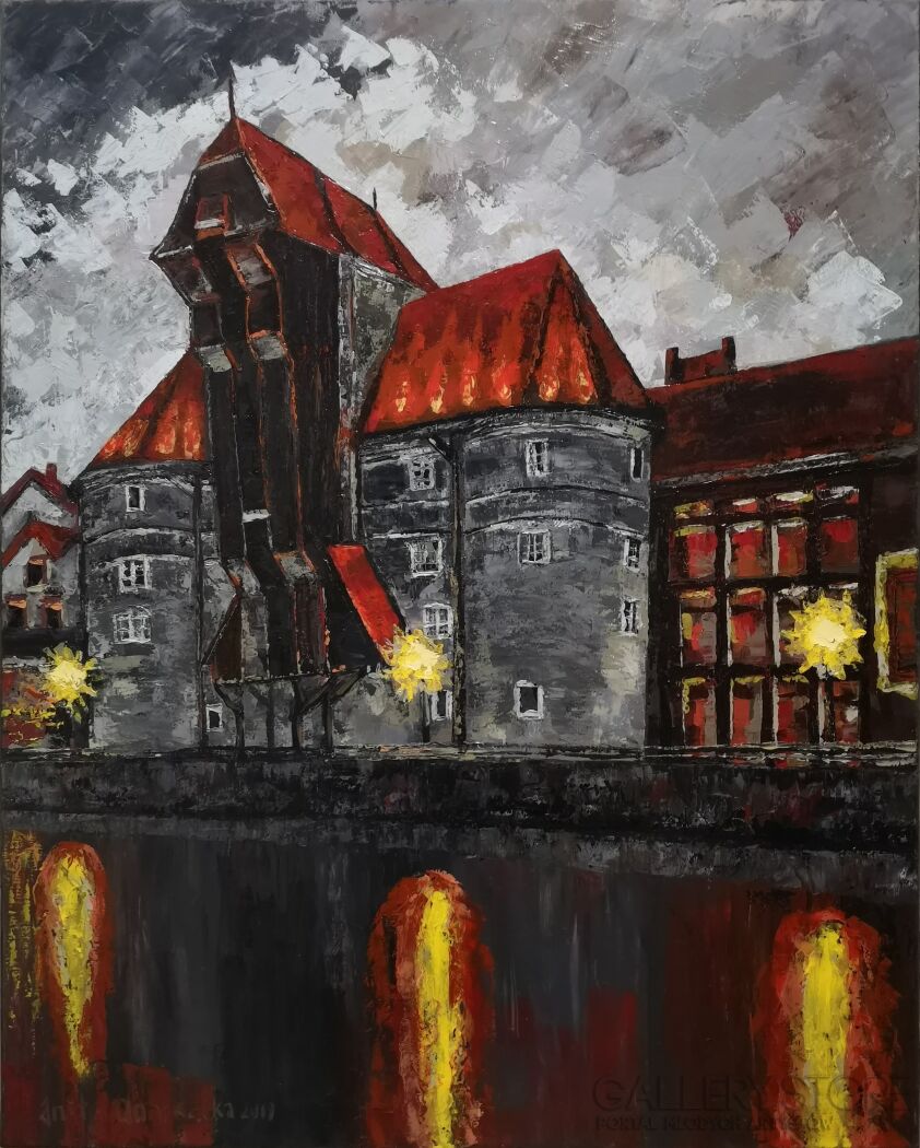 First34875 Last34875-Żuraw Gdański nocą-Olej