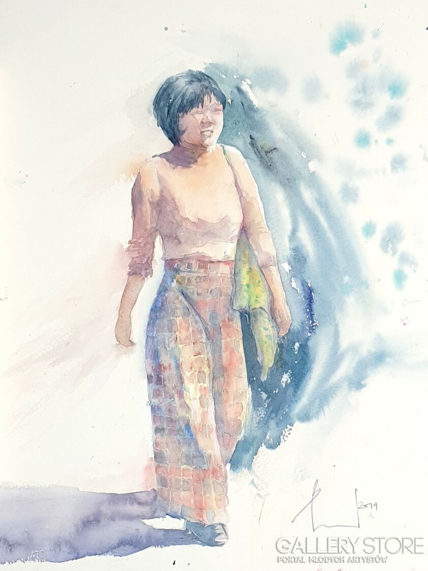 First26826 Last26826-FANCY ON THE STREET 2019.073-Akwarela