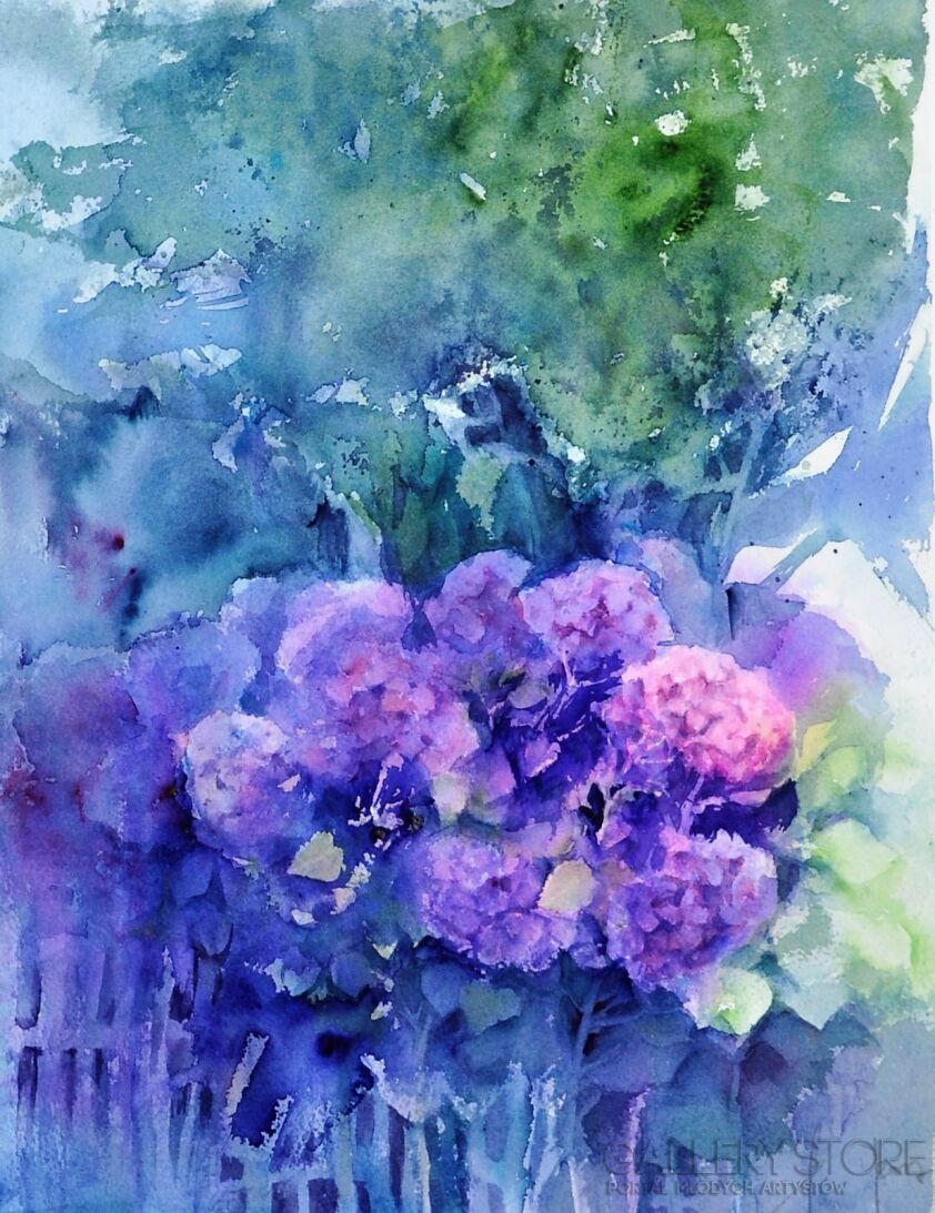 First26826 Last26826-GARDEN IN SHADOW-Akwarela