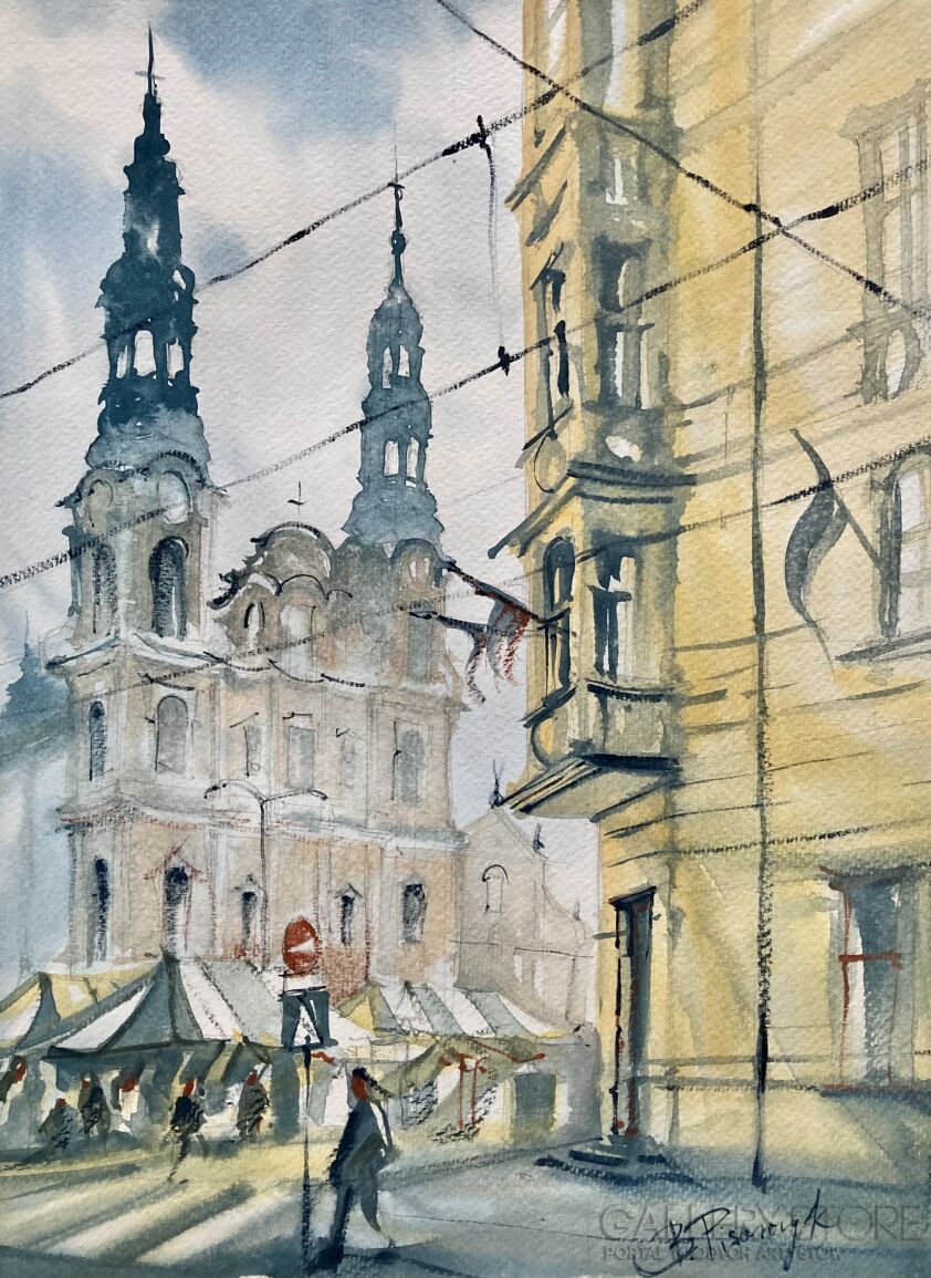 First33273 Last33273-Plac Bernardyński w Poznaniu-Akwarela