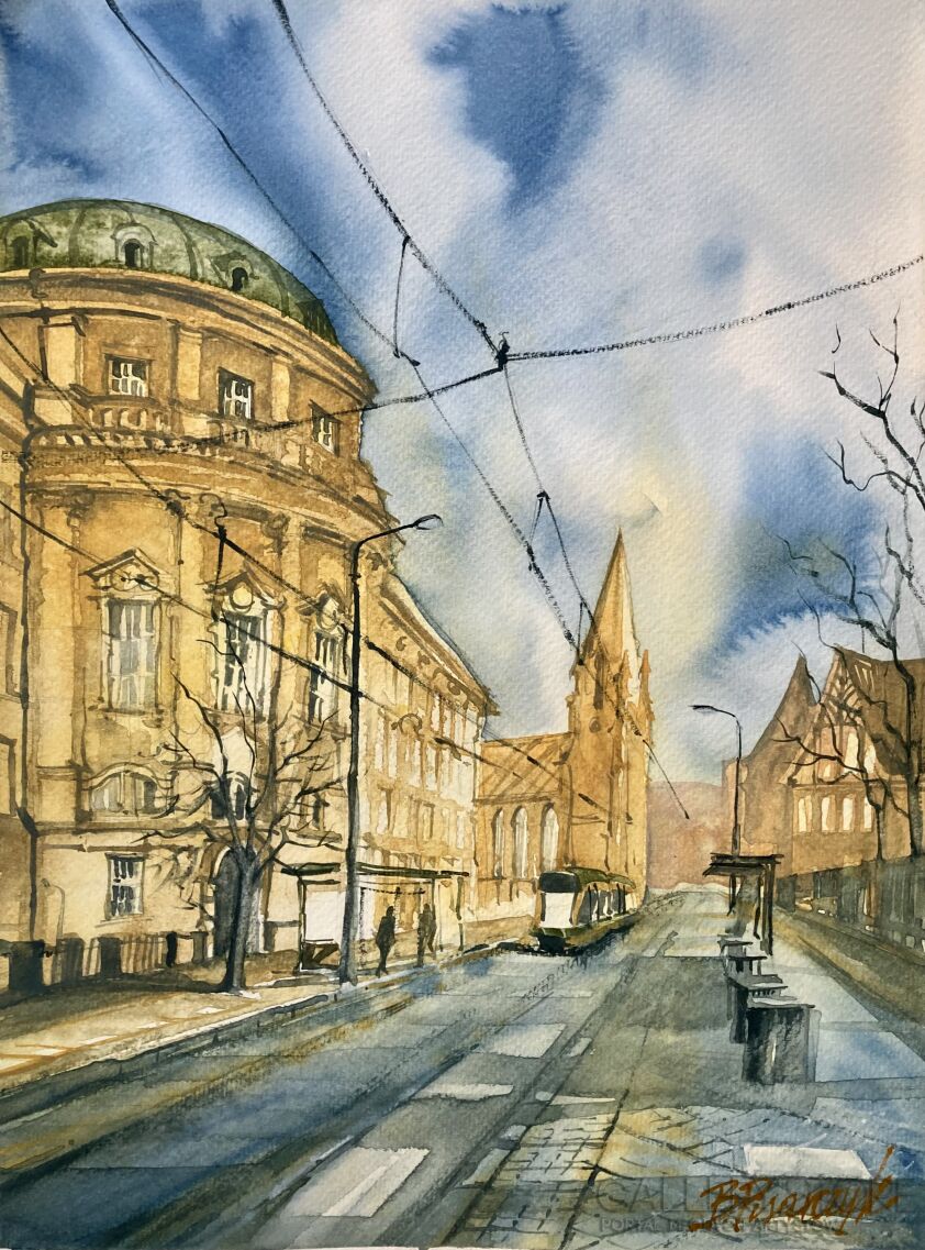 First33273 Last33273- Poznań - Collegium Maius -Akwarela