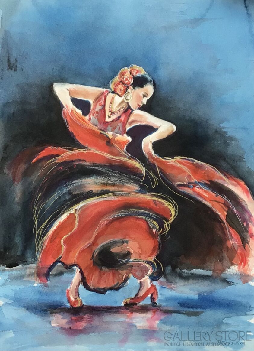 First32907 Last32907-Flamenco 2-Akwarela