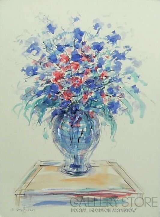 First27147 Last27147-Bukiet kwiatów w wazonie...-Gwasz