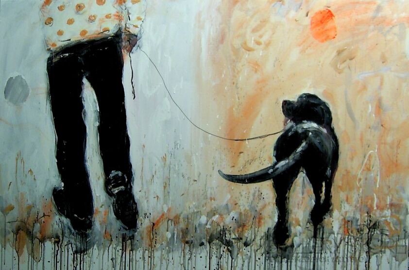 First27147 Last27147-Człowiek i pies...-Akryl