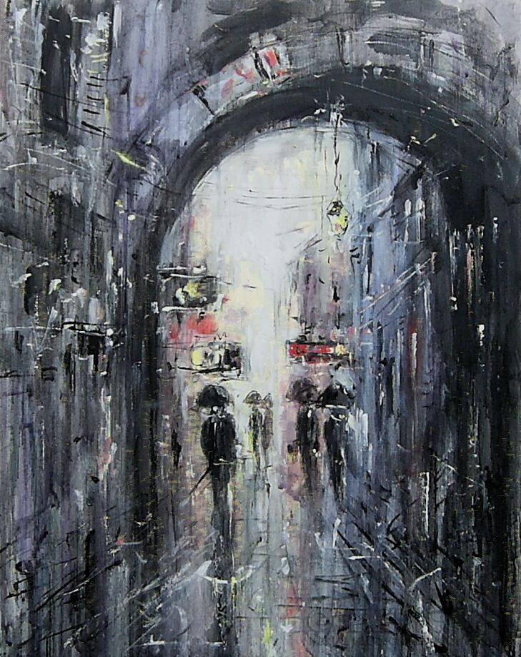 First27147 Last27147-Deszczowa uliczka....-Akryl