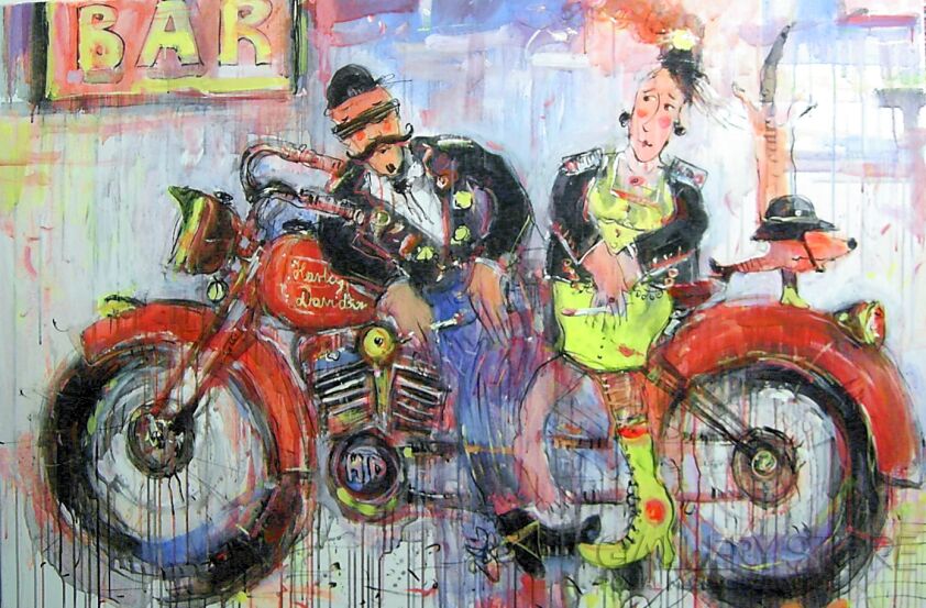 First27147 Last27147-harley davidson i dziewczyna....-Akryl