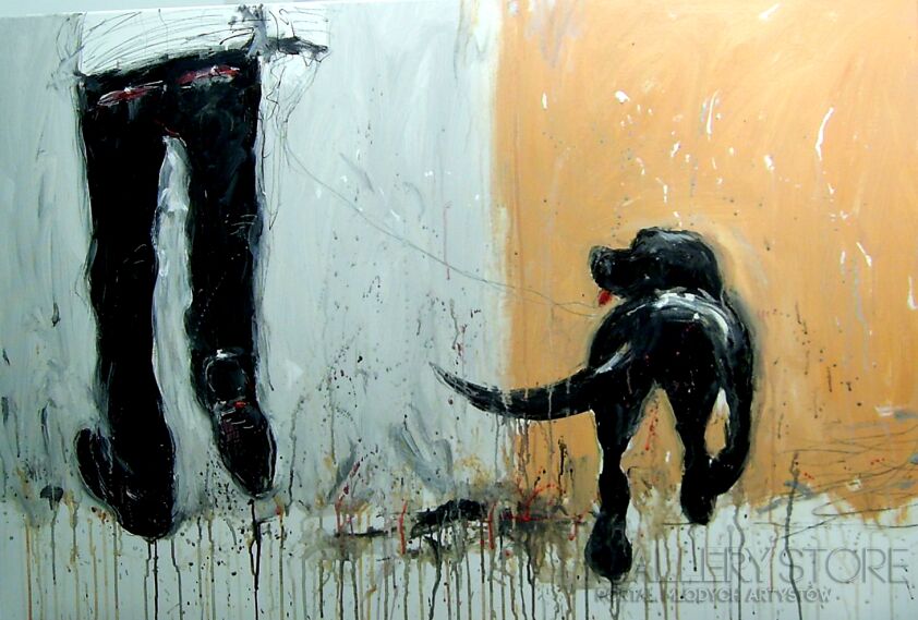 First27147 Last27147-Pan i Labrador.....-Akryl