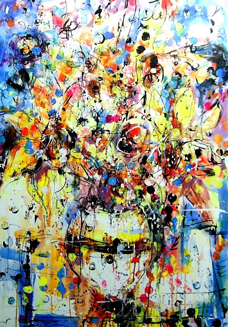 First27147 Last27147-Słoneczniki w wazonie....-Akryl