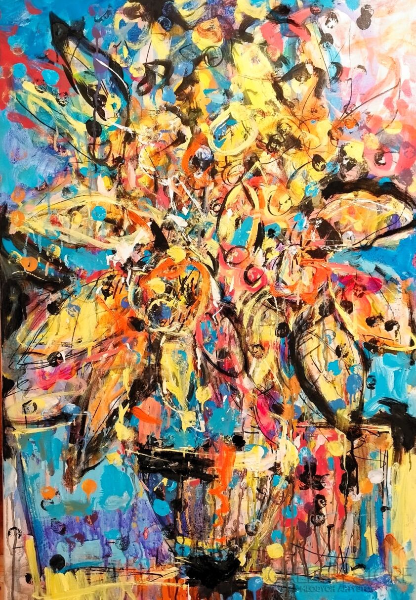 First27147 Last27147-Słoneczniki w wazonie...-Akryl