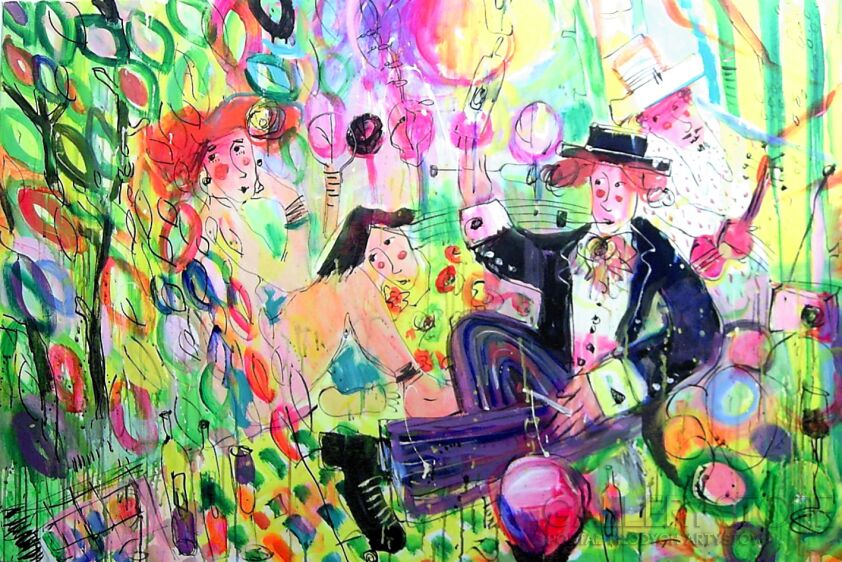 First27147 Last27147-Śniadanko na trawie....-Akryl