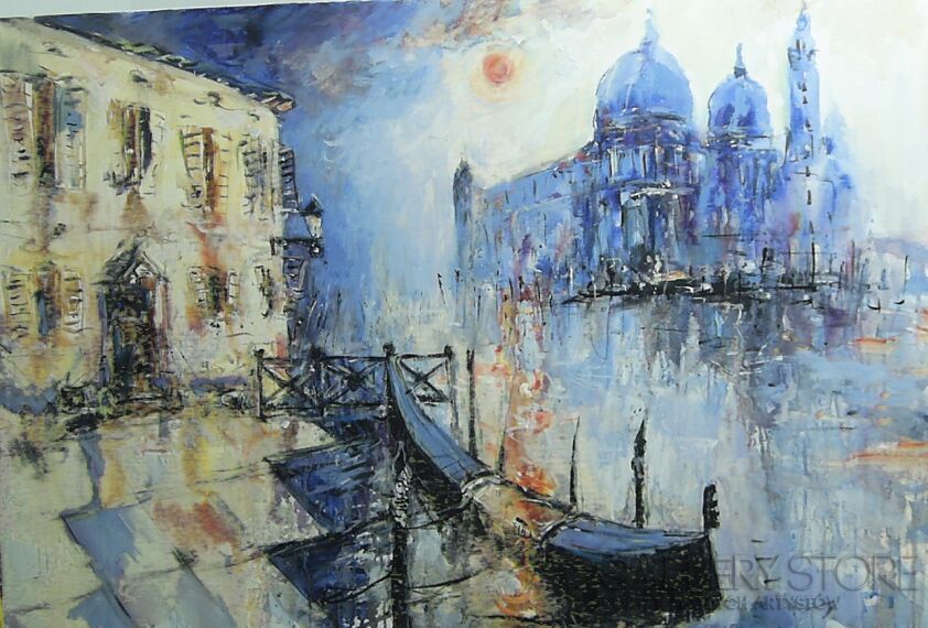 First27147 Last27147-Wenecja i gondola w słońcu....-Akryl