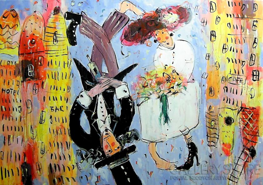 First27147 Last27147-Zakochani nad domkami...-Akryl