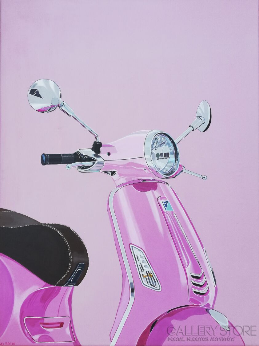 First30549 Last30549-pink vespa-Akryl