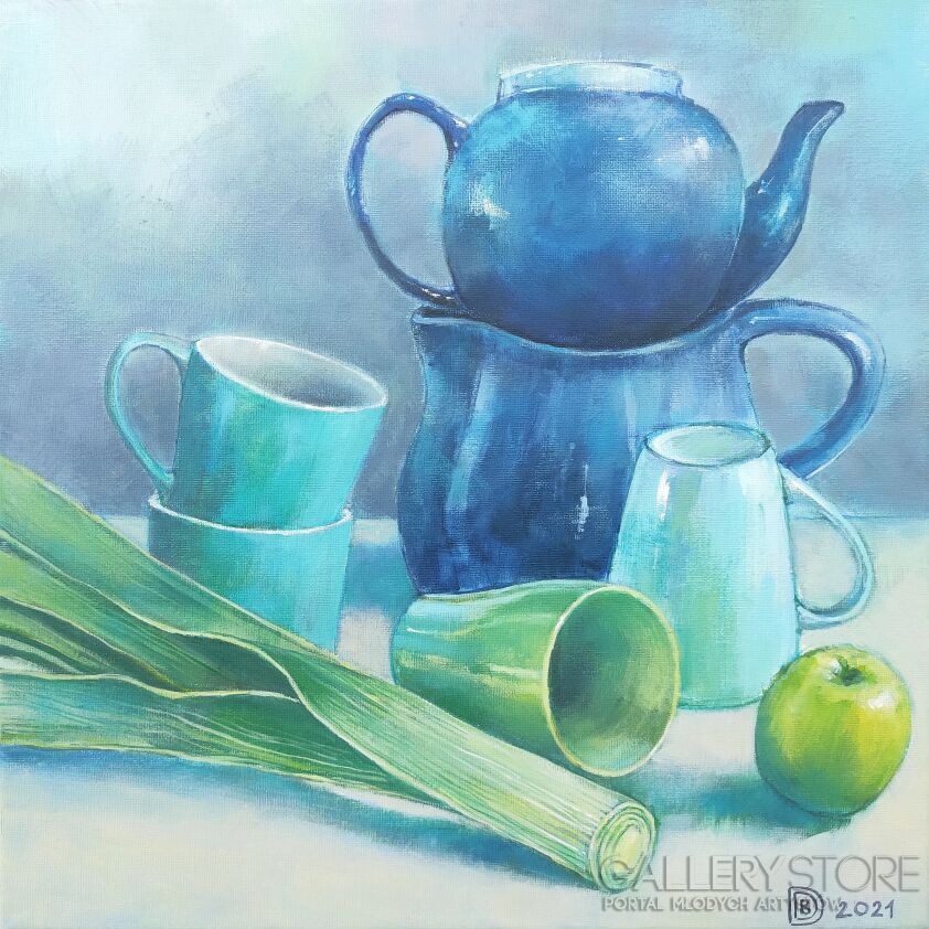 First37484 Last37484-Zielononiebieska martwa natura-Akryl