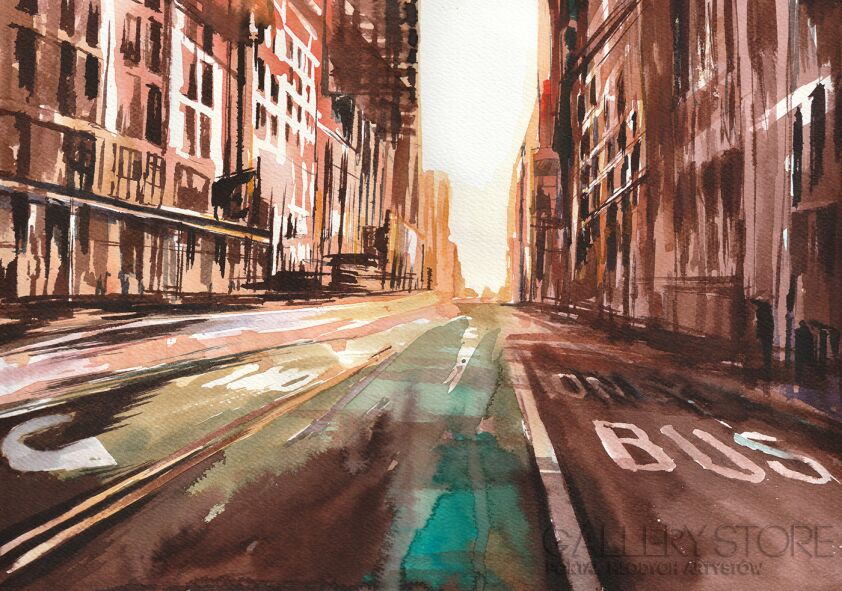 First32193 Last32193-Ulica Nowego Jorku - New York VIII-Akwarela