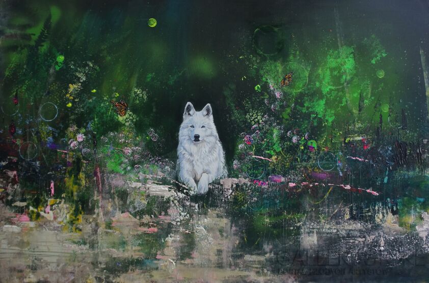 First26537 Last26537-White wolf-Akryl