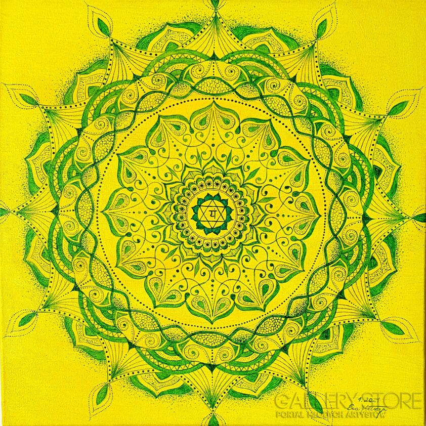 First39128 Last39128-Mandala- czakra serca-Akryl