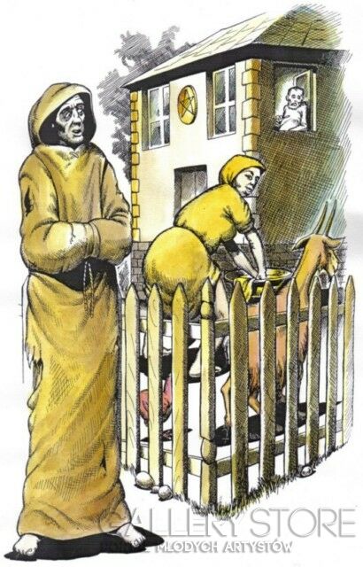 First25856 Last25856-Tarot Apokalipsy - 7 denarów - Nie pożądaj żony bliźniego swego ani żadnej rzeczy która jego jest-Rysunek