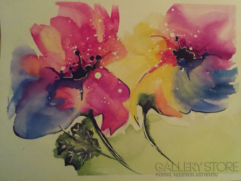 First26956 Last26956-Rainbow flower-Akwarela