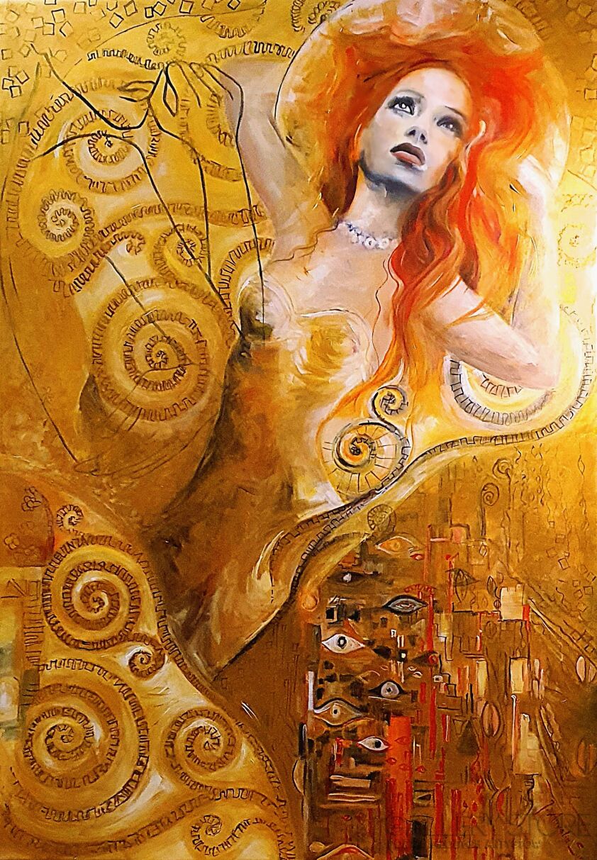 First32431 Last32431-Beauty in gold-Akryl