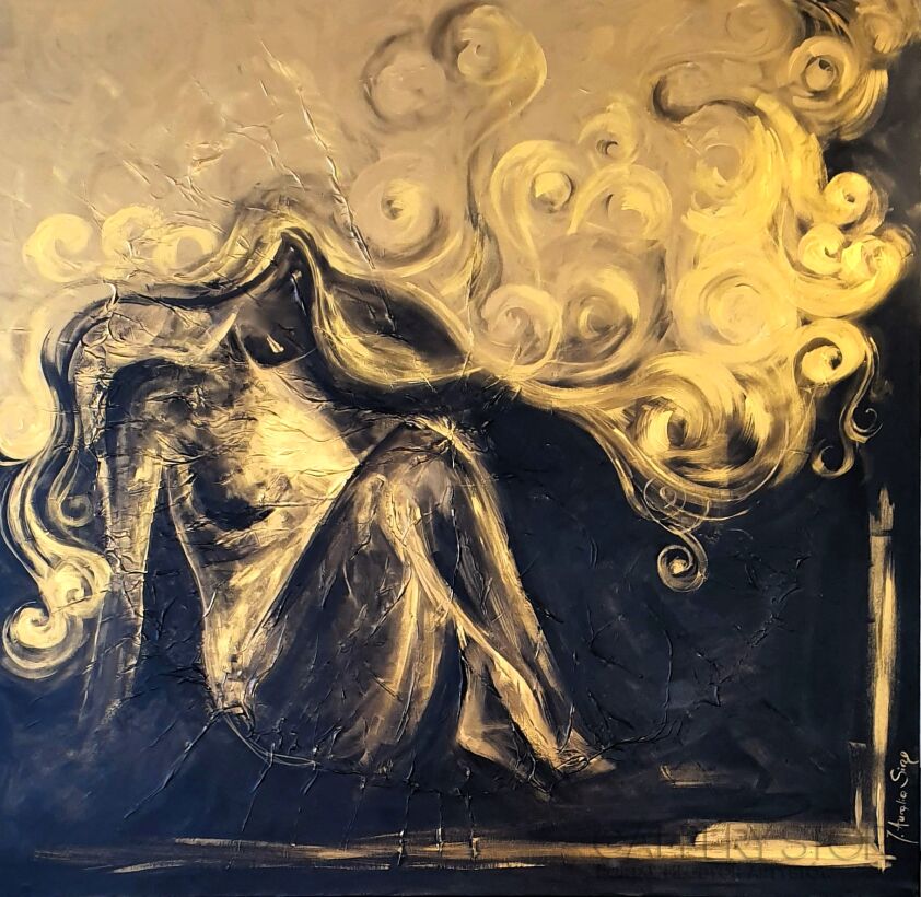 First32431 Last32431-GOLD OF SUN RAYS II-Akryl