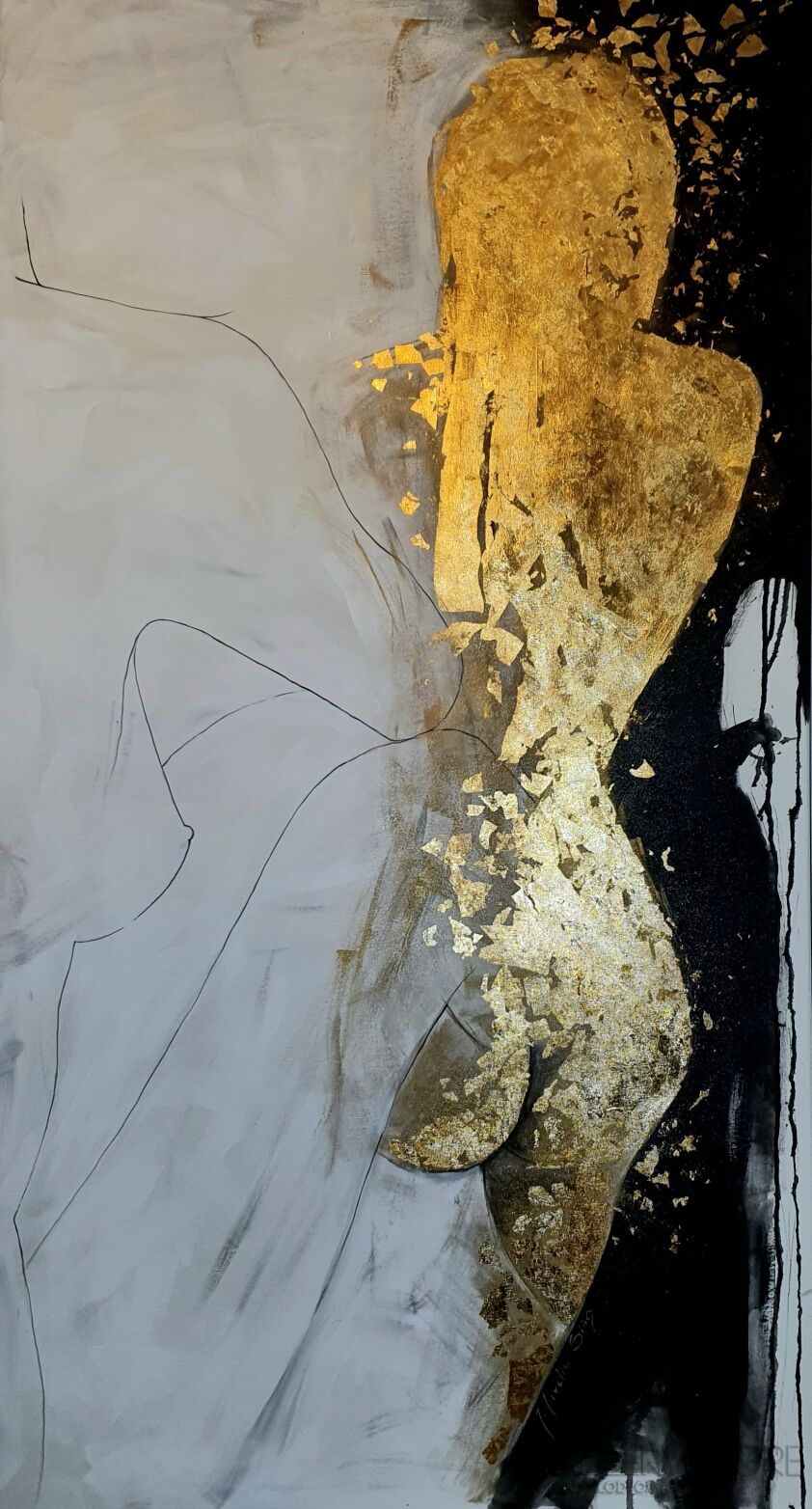 First32431 Last32431-Golden outline-Akryl