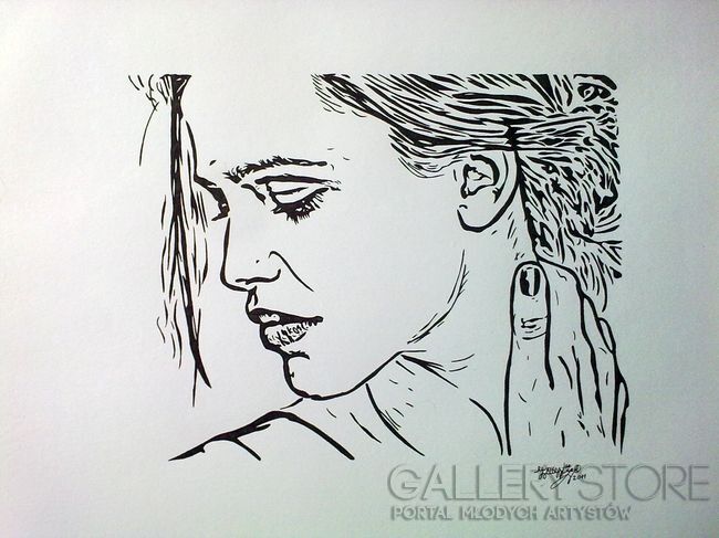 First26625 Last26625-Portret kobiety...-Rysunek