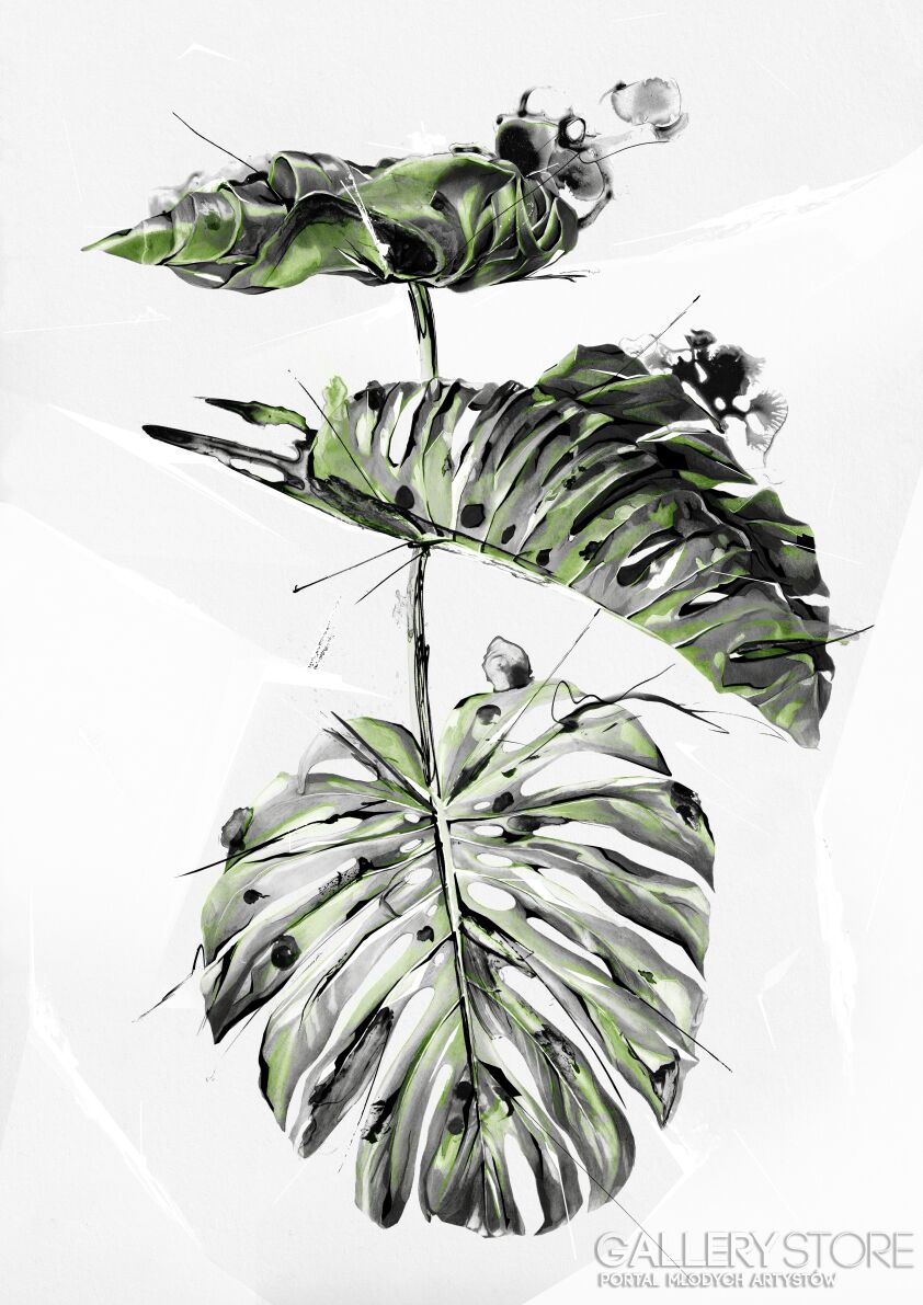 First38217 Last38217-Monstera B-Giclee