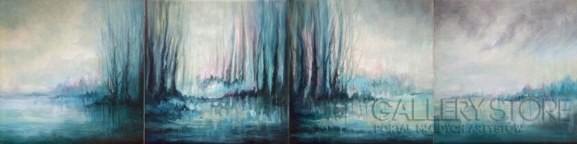 First33498 Last33498-Melancholy of Waters (landscape in four parts)-Olej
